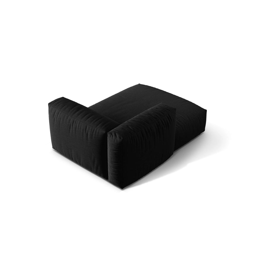 Martina Modulares Sofa Sitzelement, Linke Seite, aus Strukturierter Stoff in Schwarz (Boston Black), 176x120 cm von Micadoni – Bild 4