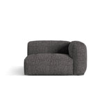 Martina Modulares Sofa Sitzelement, Rechte Seite, Sitztiefe 76 cm, aus Boucle in Anthrazit (Monet Anthracite), 120x106 cm von Micadoni – Bild 1
