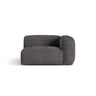 Martina Modulares Sofa Sitzelement, Rechte Seite, Sitztiefe 76 cm, aus Boucle in Anthrazit (Monet Anthracite), 120x106 cm von Micadoni – Bild 1