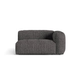 Martina Modulares Sofa Sitzelement, Rechte Seite, Sitztiefe 76 cm, aus Boucle in Anthrazit (Monet Anthracite), 160x106 cm von Micadoni – Bild 1