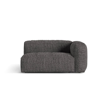 Martina Modulares Sofa Sitzelement, Rechte Seite, Sitztiefe 76 cm, aus Boucle in Anthrazit (Monet Anthracite), 160x106 cm von Micadoni – Bild 1