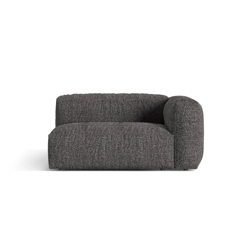 Martina Modulares Sofa Sitzelement, Rechte Seite, Sitztiefe 76 cm, aus Boucle in Anthrazit (Monet Anthracite), 160x106 cm von Micadoni – Bild 1