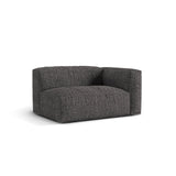 Martina Modulares Sofa Sitzelement, Rechte Seite, Sitztiefe 76 cm, aus Boucle in Anthrazit (Monet Anthracite), 160x106 cm von Micadoni – Bild 3