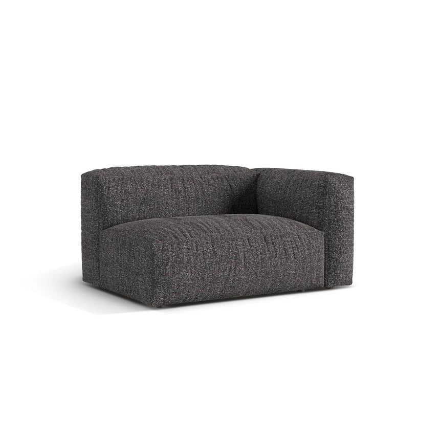 Martina Modulares Sofa Sitzelement, Rechte Seite, Sitztiefe 76 cm, aus Boucle in Anthrazit (Monet Anthracite), 160x106 cm von Micadoni – Bild 3