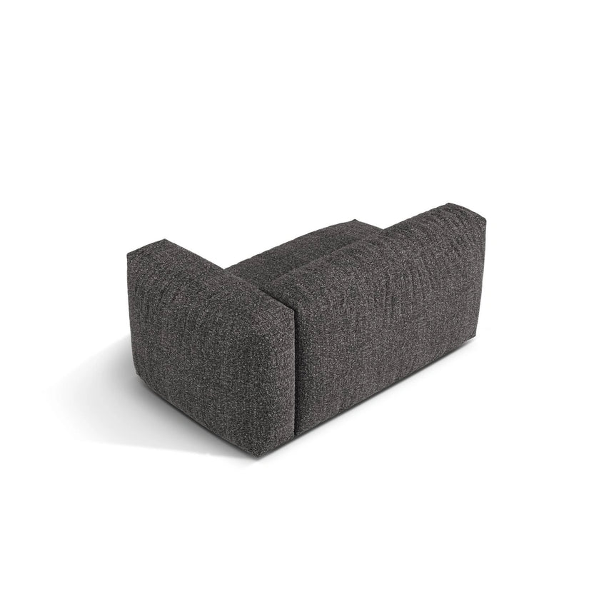 Martina Modulares Sofa Sitzelement, Rechte Seite, Sitztiefe 76 cm, aus Boucle in Anthrazit (Monet Anthracite), 160x106 cm von Micadoni – Bild 4