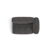 Martina Modulares Sofa Sitzelement, Rechte Seite, Sitztiefe 76 cm, aus Boucle in Anthrazit (Monet Anthracite), 160x106 cm von Micadoni – Bild 5