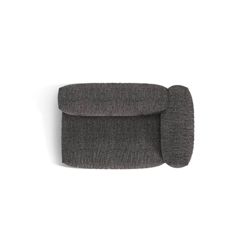 Martina Modulares Sofa Sitzelement, Rechte Seite, Sitztiefe 76 cm, aus Boucle in Anthrazit (Monet Anthracite), 160x106 cm von Micadoni – Bild 5