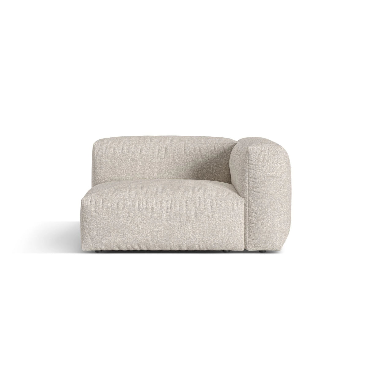 Martina Modulares Sofa Sitzelement, Rechte Seite, Sitztiefe 76 cm, aus Boucle in Beige (Monet Sand), 120x106 cm von Micadoni – Bild 1