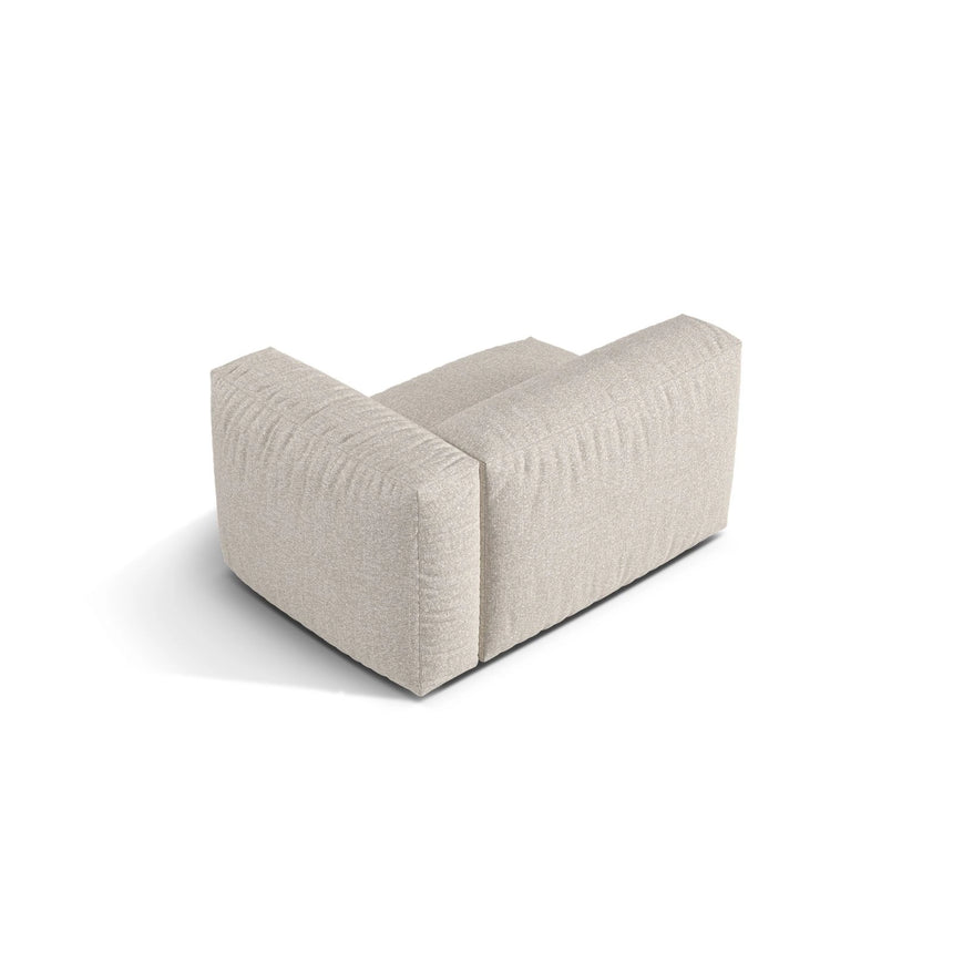 Martina Modulares Sofa Sitzelement, Rechte Seite, Sitztiefe 76 cm, aus Boucle in Beige (Monet Sand), 120x106 cm von Micadoni – Bild 4