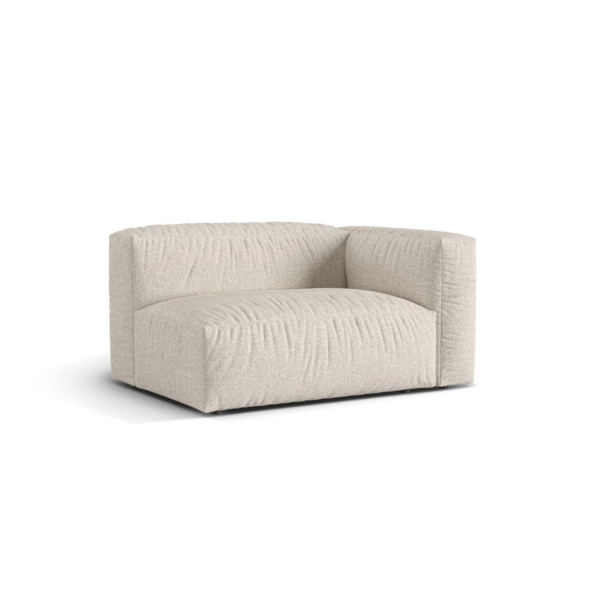 Martina Modulares Sofa Sitzelement, Rechte Seite, Sitztiefe 76 cm, aus Boucle in Beige (Monet Sand), 160x106 cm von Micadoni – Bild 3