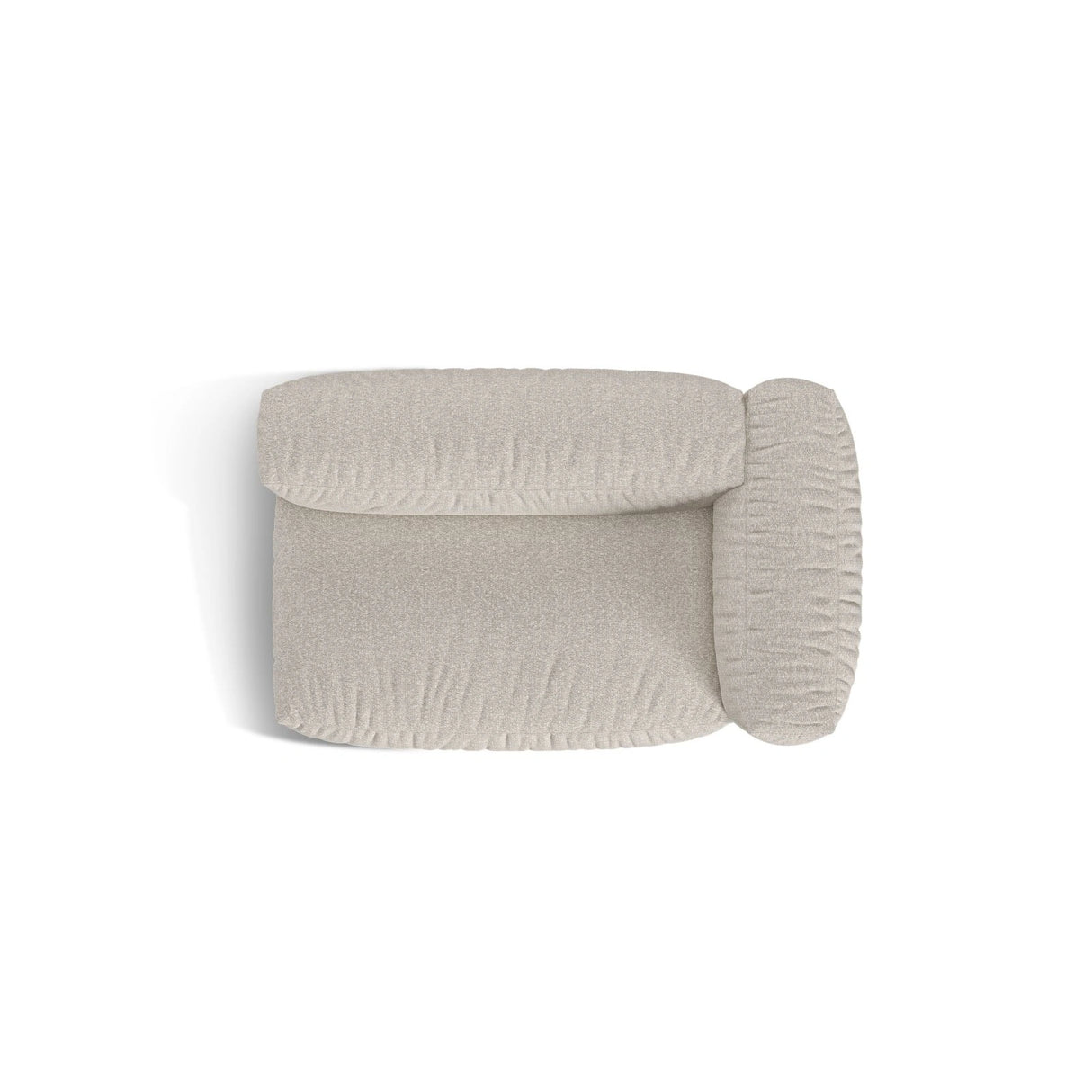 Martina Modulares Sofa Sitzelement, Rechte Seite, Sitztiefe 76 cm, aus Boucle in Beige (Monet Sand), 160x106 cm von Micadoni – Bild 5