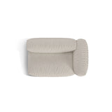 Martina Modulares Sofa Sitzelement, Rechte Seite, Sitztiefe 76 cm, aus Boucle in Beige (Monet Sand), 160x106 cm von Micadoni – Bild 5