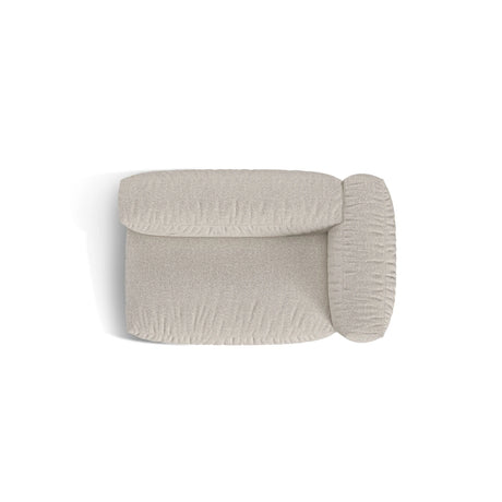 Martina Modulares Sofa Sitzelement, Rechte Seite, Sitztiefe 76 cm, aus Boucle in Beige (Monet Sand), 160x106 cm von Micadoni – Bild 5