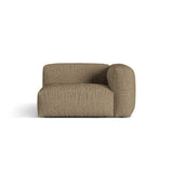 Martina Modulares Sofa Sitzelement, Rechte Seite, Sitztiefe 76 cm, aus Boucle in Cappuccino (Monet Cappucino), 120x106 cm von Micadoni – Bild 1