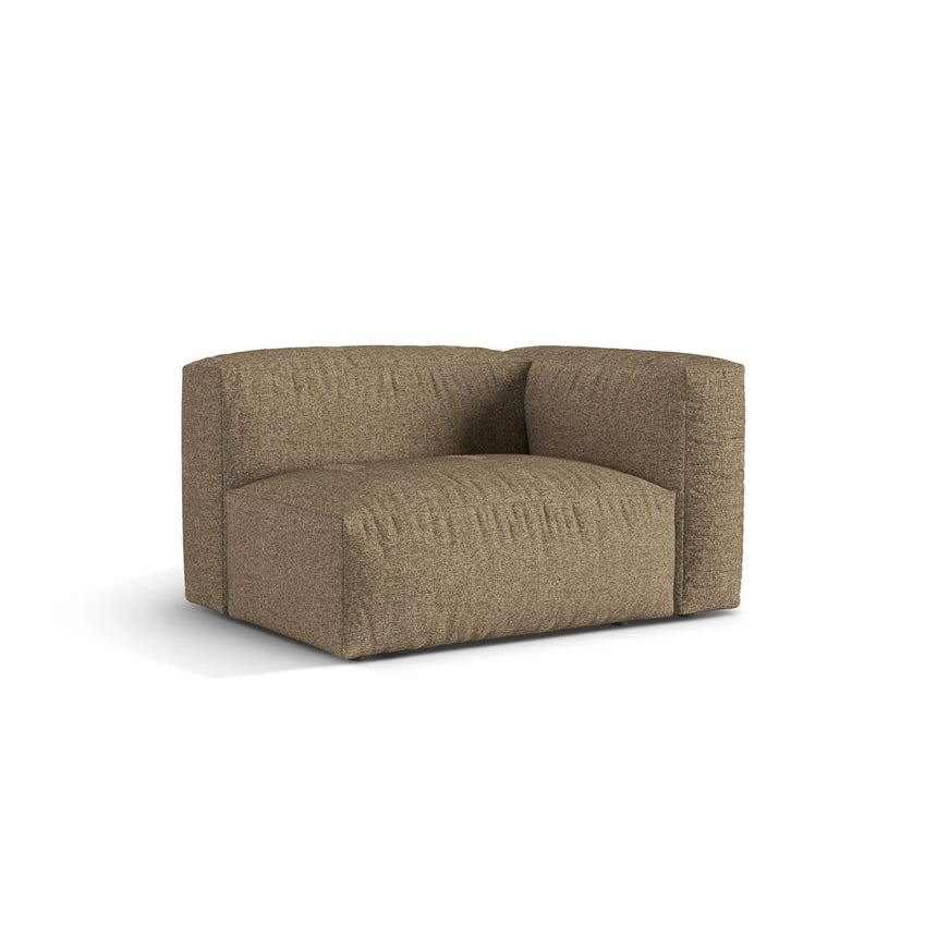 Martina Modulares Sofa Sitzelement, Rechte Seite, Sitztiefe 76 cm, aus Boucle in Cappuccino (Monet Cappucino), 120x106 cm von Micadoni – Bild 3
