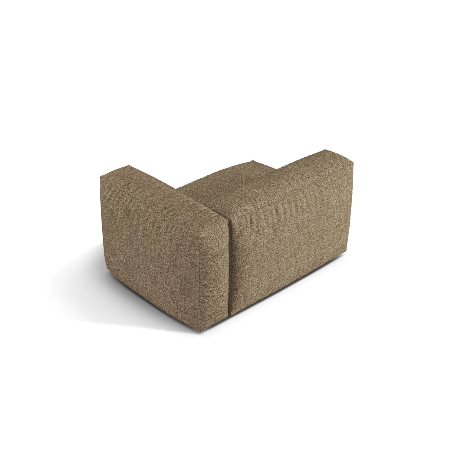Martina Modulares Sofa Sitzelement, Rechte Seite, Sitztiefe 76 cm, aus Boucle in Cappuccino (Monet Cappucino), 120x106 cm von Micadoni – Bild 4