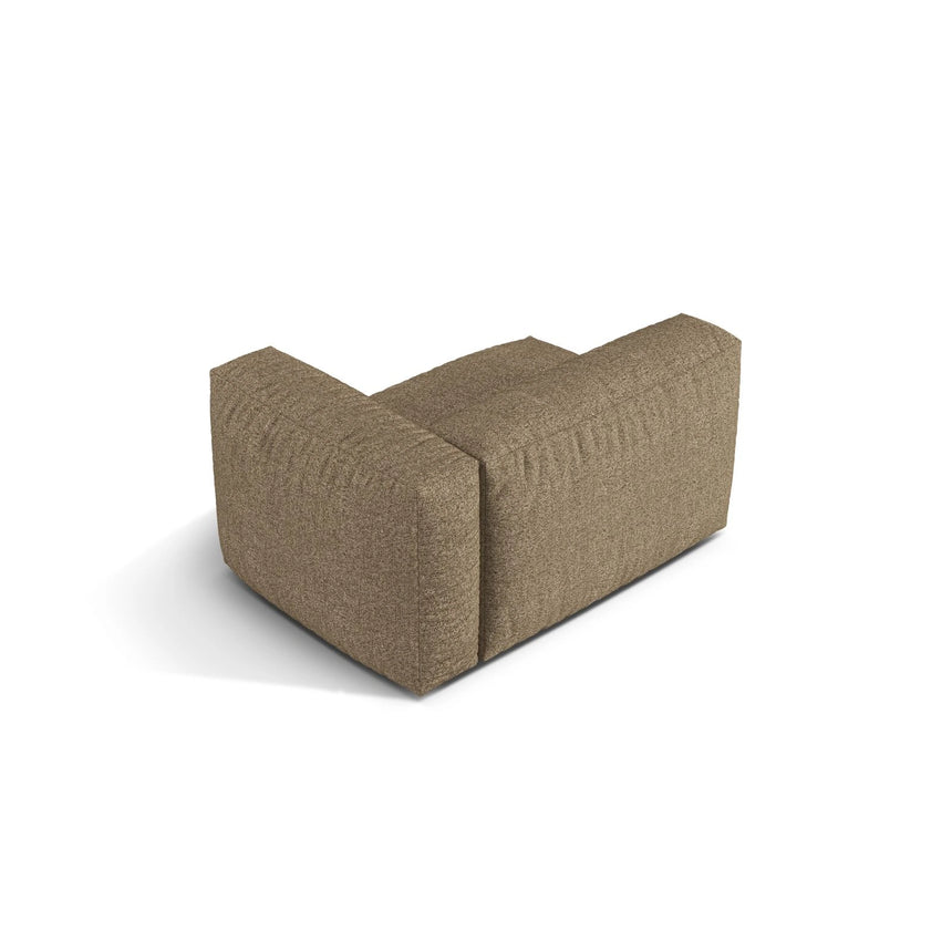 Martina Modulares Sofa Sitzelement, Rechte Seite, Sitztiefe 76 cm, aus Boucle in Cappuccino (Monet Cappucino), 120x106 cm von Micadoni – Bild 4
