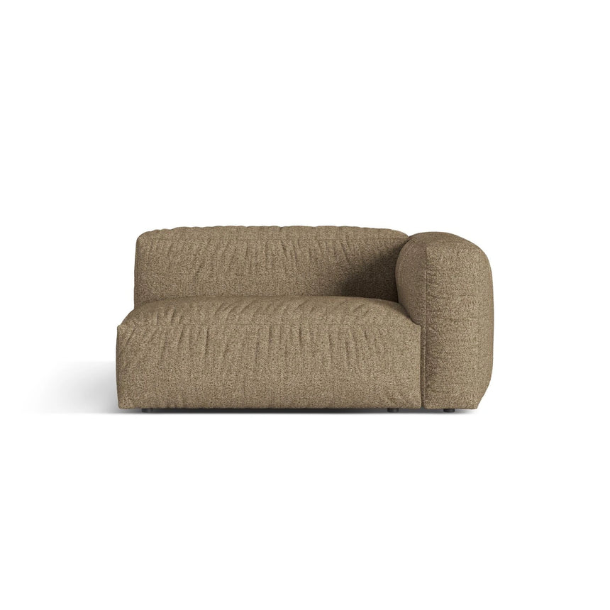 Martina Modulares Sofa Sitzelement, Rechte Seite, Sitztiefe 76 cm, aus Boucle in Cappuccino (Monet Cappucino), 160x106 cm von Micadoni – Bild 1