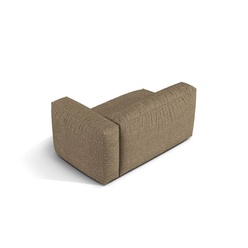 Martina Modulares Sofa Sitzelement, Rechte Seite, Sitztiefe 76 cm, aus Boucle in Cappuccino (Monet Cappucino), 160x106 cm von Micadoni – Bild 4