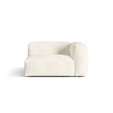 Martina Modulares Sofa Sitzelement, Rechte Seite, Sitztiefe 76 cm, aus Boucle in Elfenbein (Monet Nata), 120x106 cm von Micadoni – Bild 1