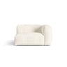 Martina Modulares Sofa Sitzelement, Rechte Seite, Sitztiefe 76 cm, aus Boucle in Elfenbein (Monet Nata), 120x106 cm von Micadoni – Bild 1