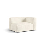 Martina Modulares Sofa Sitzelement, Rechte Seite, Sitztiefe 76 cm, aus Boucle in Elfenbein (Monet Nata), 120x106 cm von Micadoni – Bild 3