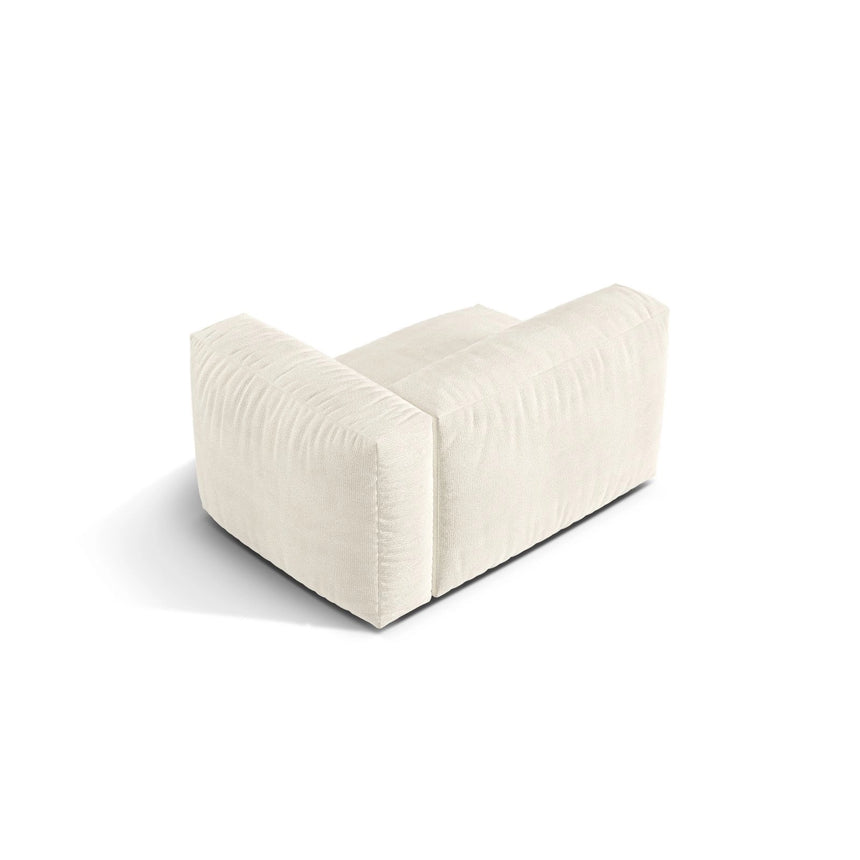 Martina Modulares Sofa Sitzelement, Rechte Seite, Sitztiefe 76 cm, aus Boucle in Elfenbein (Monet Nata), 120x106 cm von Micadoni – Bild 4
