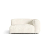 Martina Modulares Sofa Sitzelement, Rechte Seite, Sitztiefe 76 cm, aus Boucle in Elfenbein (Monet Nata), 160x106 cm von Micadoni – Bild 1