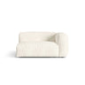 Martina Modulares Sofa Sitzelement, Rechte Seite, Sitztiefe 76 cm, aus Boucle in Elfenbein (Monet Nata), 160x106 cm von Micadoni – Bild 1