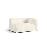 Martina Modulares Sofa Sitzelement, Rechte Seite, Sitztiefe 76 cm, aus Boucle in Elfenbein (Monet Nata), 160x106 cm von Micadoni – Bild 3