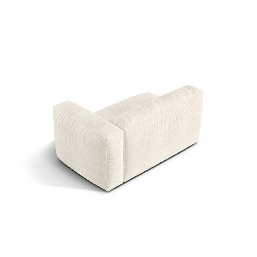 Martina Modulares Sofa Sitzelement, Rechte Seite, Sitztiefe 76 cm, aus Boucle in Elfenbein (Monet Nata), 160x106 cm von Micadoni – Bild 4