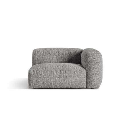 Martina Modulares Sofa Sitzelement, Rechte Seite, Sitztiefe 76 cm, aus Boucle in Graphit (Monet Graphite), 120x106 cm von Micadoni – Bild 1