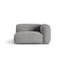 Martina Modulares Sofa Sitzelement, Rechte Seite, Sitztiefe 76 cm, aus Boucle in Graphit (Monet Graphite), 120x106 cm von Micadoni – Bild 1