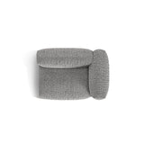 Martina Modulares Sofa Sitzelement, Rechte Seite, Sitztiefe 76 cm, aus Boucle in Graphit (Monet Graphite), 120x106 cm von Micadoni – Bild 5