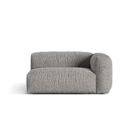 Martina Modulares Sofa Sitzelement, Rechte Seite, Sitztiefe 76 cm, aus Boucle in Graphit (Monet Graphite), 160x106 cm von Micadoni – Bild 1