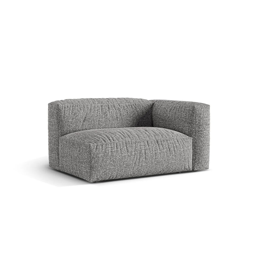 Martina Modulares Sofa Sitzelement, Rechte Seite, Sitztiefe 76 cm, aus Boucle in Graphit (Monet Graphite), 160x106 cm von Micadoni – Bild 3