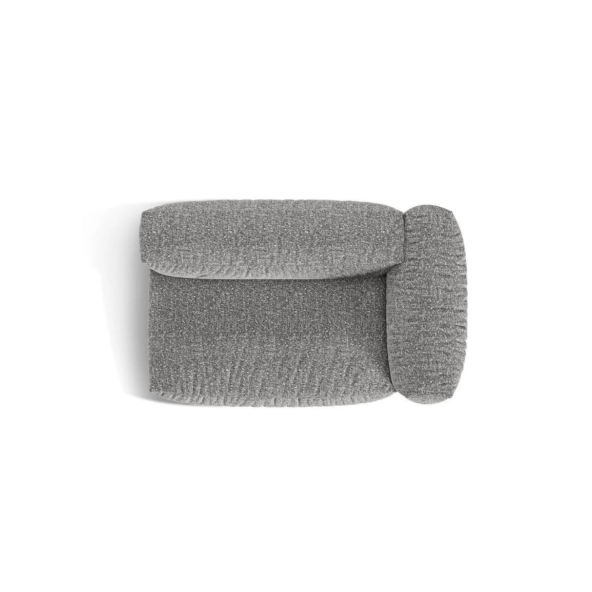 Martina Modulares Sofa Sitzelement, Rechte Seite, Sitztiefe 76 cm, aus Boucle in Graphit (Monet Graphite), 160x106 cm von Micadoni – Bild 5