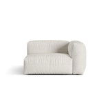 Martina Modulares Sofa Sitzelement, Rechte Seite, Sitztiefe 76 cm, aus Boucle in Grau Beige meliert (Monet Pearl), 120x106 cm von Micadoni – Bild 1