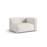 Martina Modulares Sofa Sitzelement, Rechte Seite, Sitztiefe 76 cm, aus Boucle in Grau Beige meliert (Monet Pearl), 120x106 cm von Micadoni – Bild 3