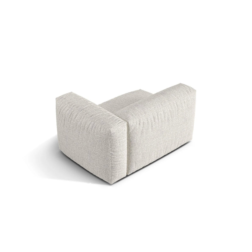 Martina Modulares Sofa Sitzelement, Rechte Seite, Sitztiefe 76 cm, aus Boucle in Grau Beige meliert (Monet Pearl), 120x106 cm von Micadoni – Bild 4