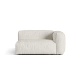 Martina Modulares Sofa Sitzelement, Rechte Seite, Sitztiefe 76 cm, aus Boucle in Grau Beige meliert (Monet Pearl), 160x106 cm von Micadoni – Bild 1