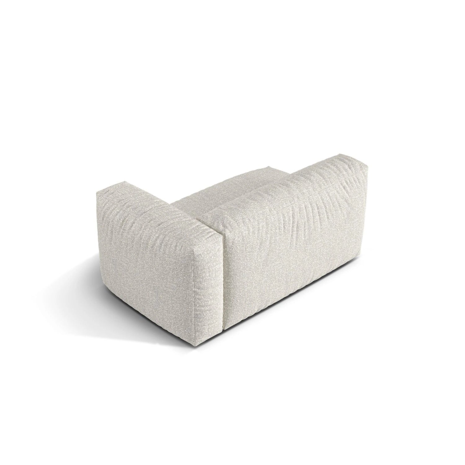 Martina Modulares Sofa Sitzelement, Rechte Seite, Sitztiefe 76 cm, aus Boucle in Grau Beige meliert (Monet Pearl), 160x106 cm von Micadoni – Bild 4