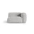 Martina Modulares Sofa Sitzelement, Rechte Seite, Sitztiefe 76 cm, aus Boucle in Silber (Monet Silver), 120x106 cm von Micadoni – Bild 1