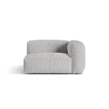 Martina Modulares Sofa Sitzelement, Rechte Seite, Sitztiefe 76 cm, aus Boucle in Silber (Monet Silver), 120x106 cm von Micadoni – Bild 1