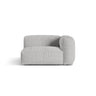Martina Modulares Sofa Sitzelement, Rechte Seite, Sitztiefe 76 cm, aus Boucle in Silber (Monet Silver), 120x106 cm von Micadoni – Bild 1
