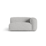 Martina Modulares Sofa Sitzelement, Rechte Seite, Sitztiefe 76 cm, aus Boucle in Silber (Monet Silver), 160x106 cm von Micadoni – Bild 1