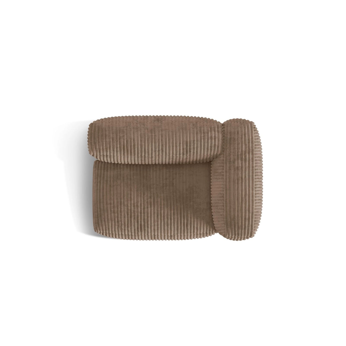 Martina Modulares Sofa Sitzelement, Rechte Seite, Sitztiefe 76 cm, aus Cord in Acorn (Tilia 17), 120x106 cm von Micadoni – Bild 5