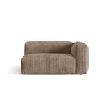 Martina Modulares Sofa Sitzelement, Rechte Seite, Sitztiefe 76 cm, aus Cord in Acorn (Tilia 17), 160x106 cm von Micadoni – Bild 1