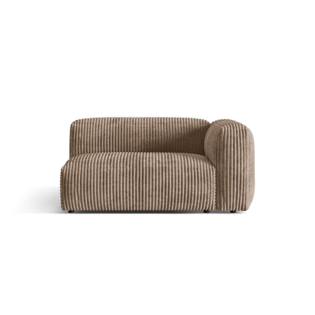 Martina Modulares Sofa Sitzelement, Rechte Seite, Sitztiefe 76 cm, aus Cord in Acorn (Tilia 17), 160x106 cm von Micadoni – Bild 1