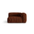 Martina Modulares Sofa Sitzelement, Rechte Seite, Sitztiefe 76 cm, aus Cord in Brick (Tilia 52), 120x106 cm von Micadoni – Bild 1